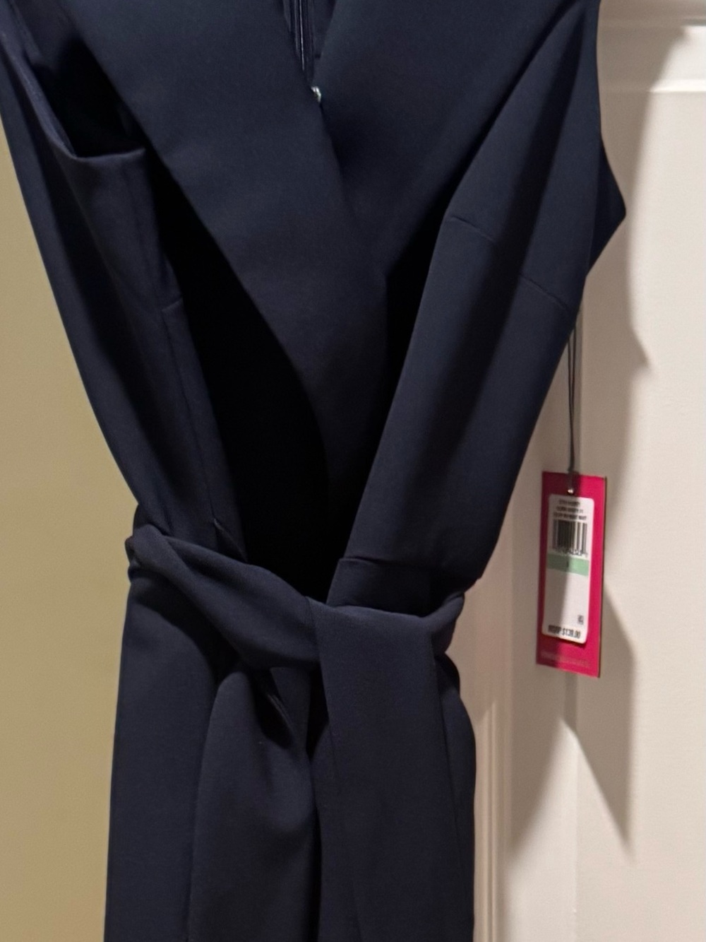 Vince Camuto Navy Jumper with Belt